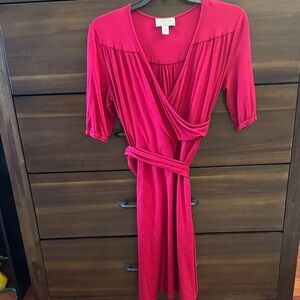 Talbots Vibrant Red Midi Dress